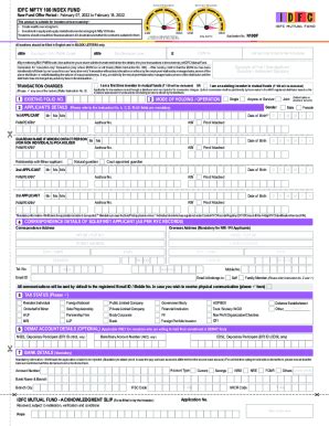 Fillable Online KEY INFORMATION MEMORANDUM KIM APPLICATION FORM