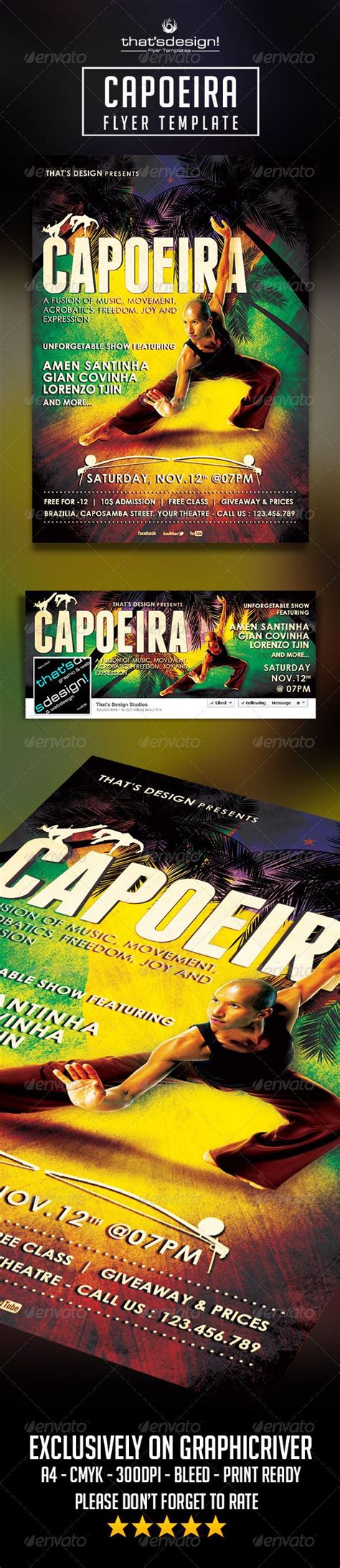 Capoeira Flyer Template Flyer Template Flyer Capoeira