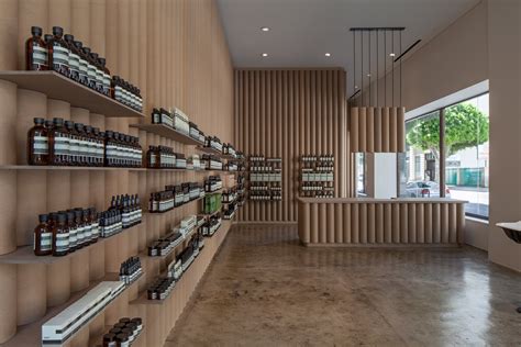 Brooks Scarpa Recycles Cardboard Tubes And Paper For Los Angeles Aesop Store Interior