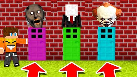 NIE WYBIERZ ZŁYCH DRZWI w Minecraft PENNYWISE SLENDERMAN GRANNY