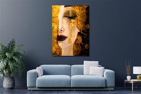 Gustav Klimt Freyas Tears Canvas Wall Art Klimt Golden Tears Gallery