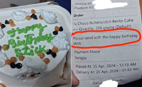 Viral Woman Requests Happy Birthday Stick On Cake Order Goes Hilariously Wrong