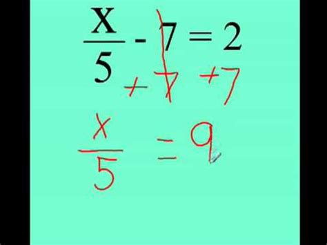 Two Step Equations With Fractions