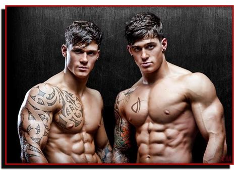 Harrison Twins By Justin Tayler Harrison Twins Male Fitness Models Twin Brothers