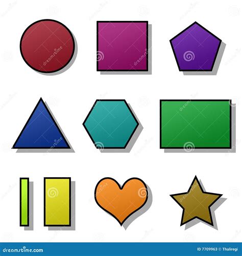 Set Of Isolated Colored Shapes Stock Photos - Image: 7709963