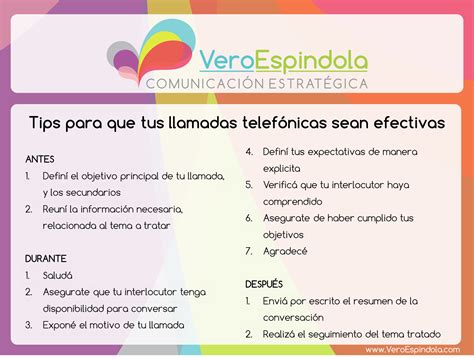 Tips para realizar llamadas telefónicas efectivas Vero Espindola