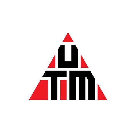 Utm Triangle Letter Logo Design With Triangle Shape Utm Triangle Logo