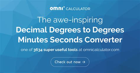 Decimal Degrees To Degrees Minutes Seconds