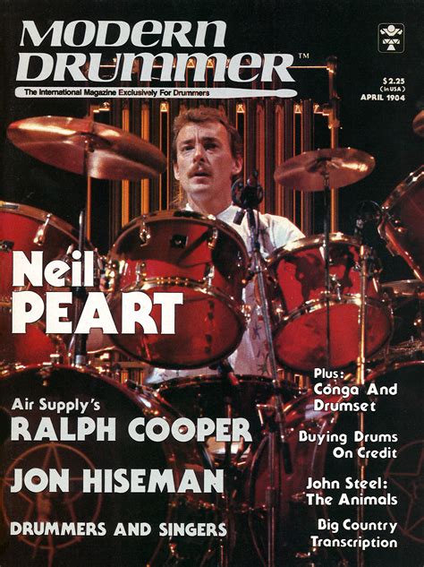 Interview Neil Peart Modern Drummer Magazine April 1984