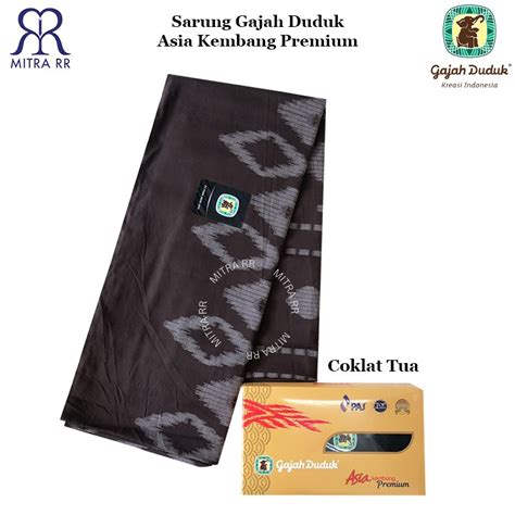 Jual Sarung Gajah Duduk Asia Kembang Premium Sarung Tenun Dewasa