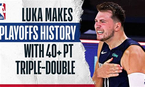 Luka Doncic Is First Player In Nbaplayoffs History With Pts Reb