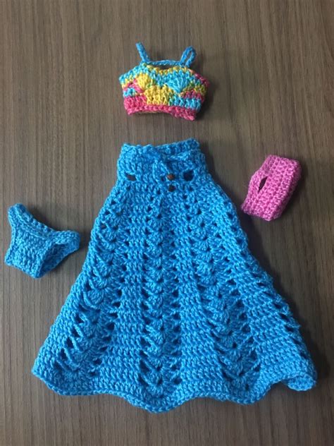 Roupa Barbie Em Crochê 🧶 09 11 20 Bed