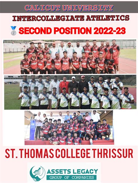 Intercollegiate Athletics Second Position 2022-23 - St Thomas College ...