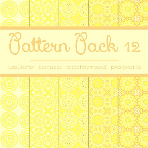 Free Pattern Pack 12 Yellow Patterned Papers By Teacheryanie On Deviantart