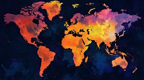 Colorful World Map Stock Photos, Images and Backgrounds for Free Download