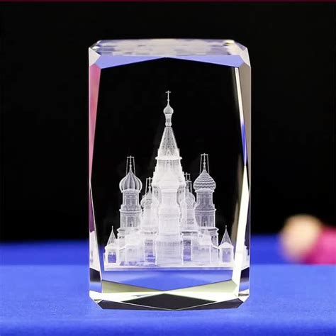 Wholesale D Laser Engraved Crystal Cube Customized Image Blanks Glass