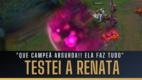 TESTEI A RENATA A NOVA CAMPEÃ DO LOL ELA REVIVE OS ALIADOS E FAZ OS