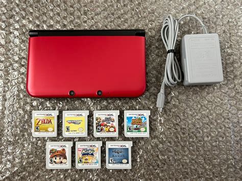 Nintendo 3ds Xl Handheld System Red And Black 7 Games Bundle Lot Console Mario 41114164752 Ebay