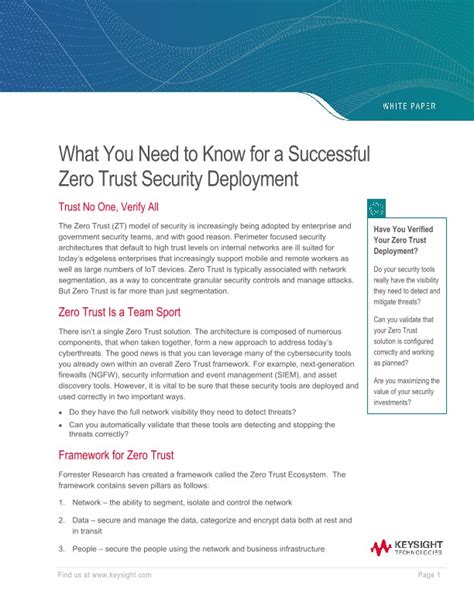 What You Need To Know For A Successful Zero Trust Security Deployment