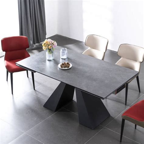 ANINZ Hot Sale Rectangular Ceramic Extending Dining Table Stone