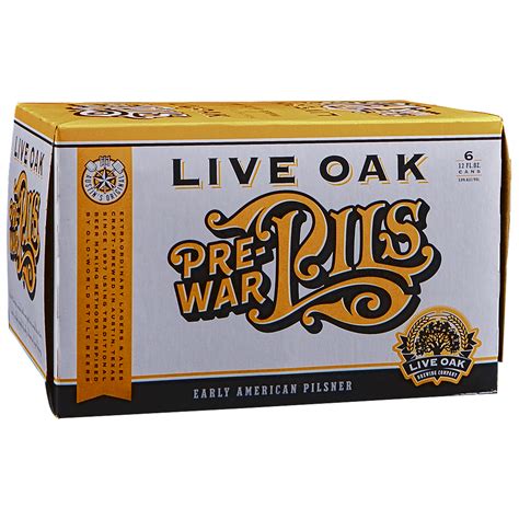 Live Oak Brewing Pre War Pilsner 6pk 12 Oz Cans Applejack