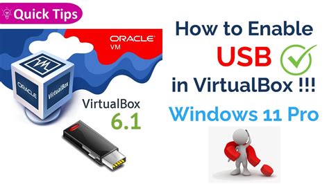 How To Enable Usb In Virtualbox Windows Pro Usb Youtube