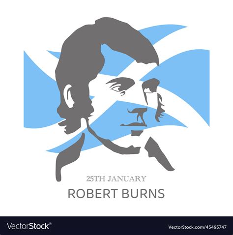 Robert burns night 25th january Royalty Free Vector Image