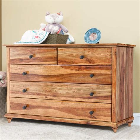 Mission Modern Solid Wood Drawer Bedroom Tall Dresser Atelier Yuwa