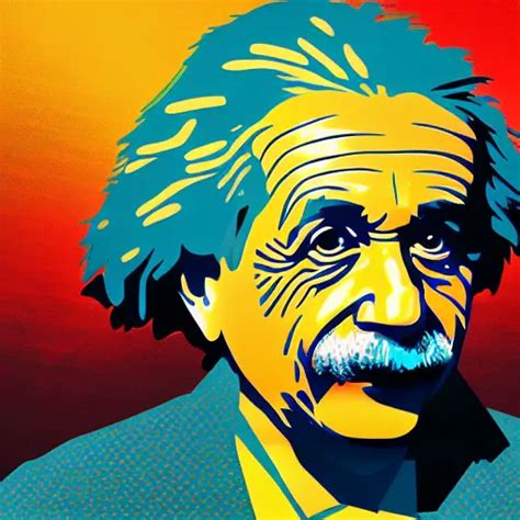 High Detailed Portrait Of Albert Einstein Pop Art Stable Diffusion