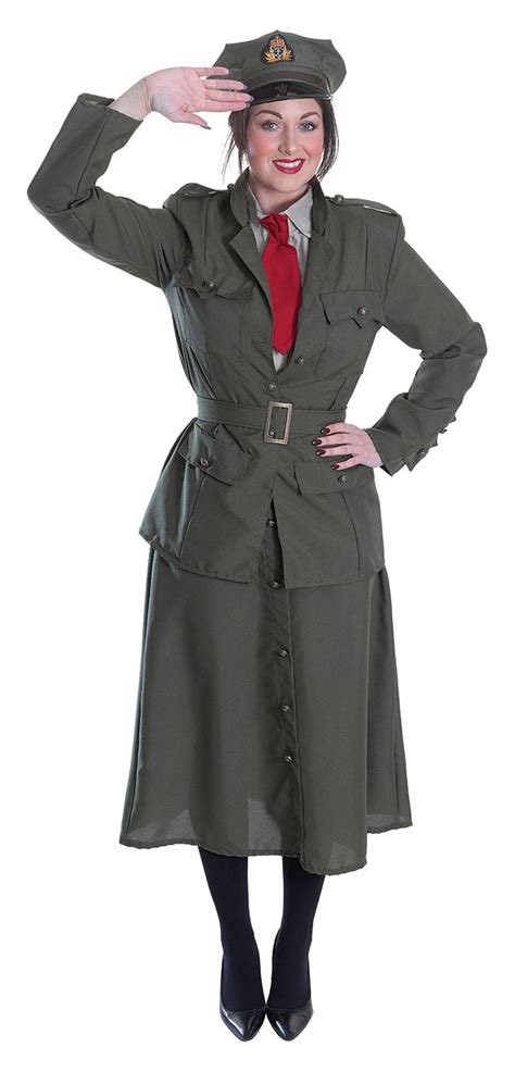 Ww1 Army Officer Soldier Ladies Fancy Dress Adult Women Military Uniform Costume Ebay