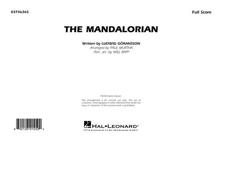 The Mandalorian From Star Wars The Mandalorian Arr Paul Murtha