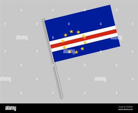 National Flag Of Republic Of Cape Verde Original Colors And Proportion