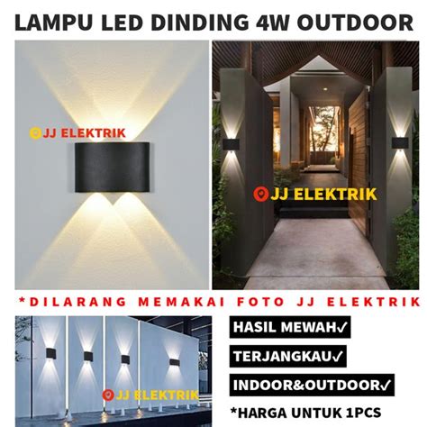 Jual Lampu Dinding Taman LED 4W Waterproof Pagar Wall Lamp 4 W Watt