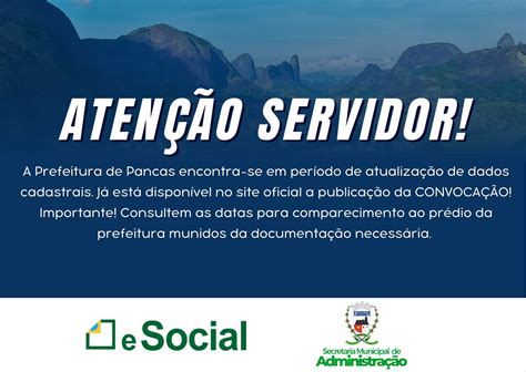 Prefeitura Municipal De Pancas Convoca O Dos Servidores P Blicos