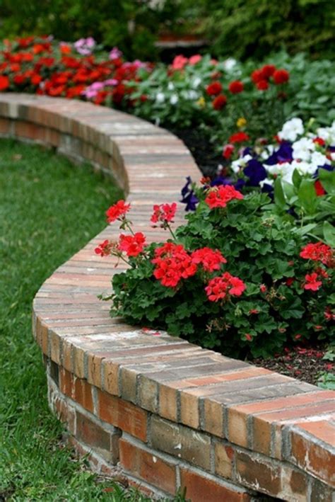 35 Beautiful Flower Beds Design Ideas In Front Of House Brick Garden