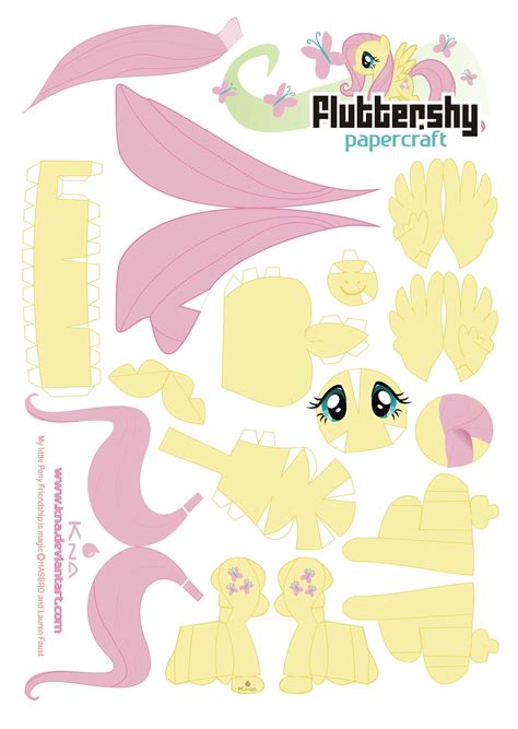 Fluttershy My Little Pony Papercraft My Little Pony Craft My