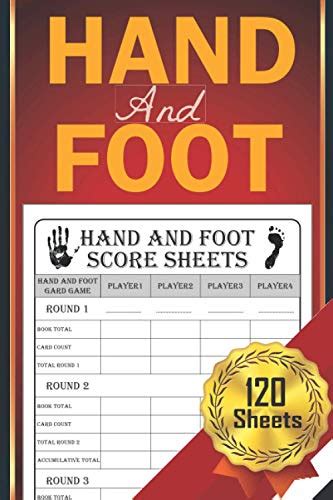 Hand And Foot Score Sheets 120 Small Hand And Foot Score Pad For Score