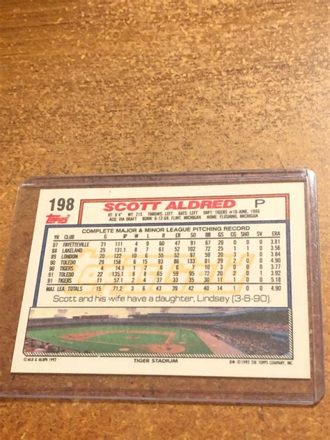 Topps Gold Winner Baseball Scott Aldred Ebay