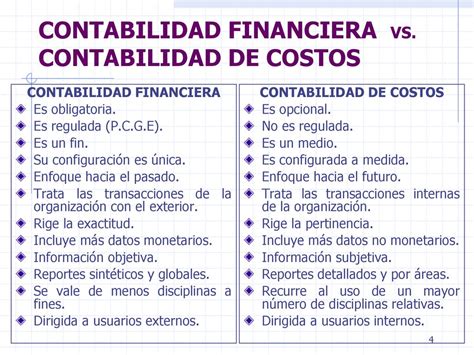 Qu Es La Contabilidad De Costes Y La Contabilidad Financiera