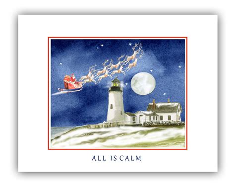 You Will Receive A Box Of 10 Pemaquid Lighthouse Maine Christmas Cards