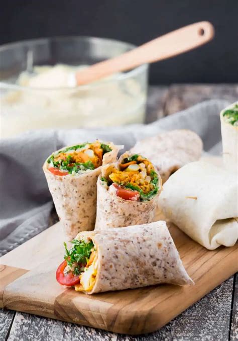 Roasted Sweet Potato And Cauliflower Hummus Wraps Eat Love Namaste