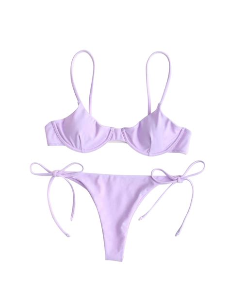 ZAXARRA Women Two Piece Swimsuit Swimwear Halter String Triangle Bikini Sets Walmart