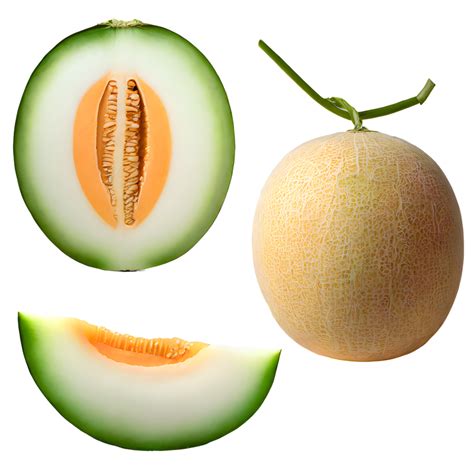 Ai Generated Japanese Melon Sliced Isolated On Transparent Background