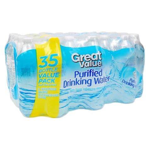 Great Value Purified Water 16 9 Fl Oz 35 Count