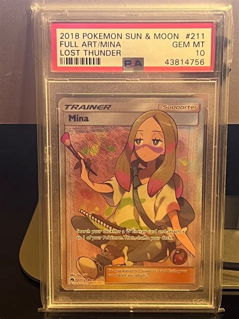 Mina Sun Moon Lost Thunder Holo Full Art Psa