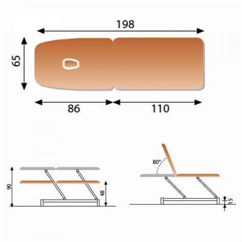 Table De Massage Picasso Ferrox 2 Plans 192x65cm Drexco Médical