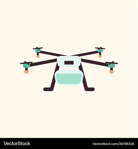 Cartoon drone technology icon Royalty Free Vector Image