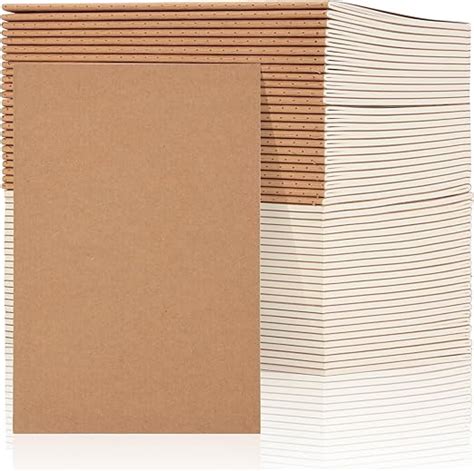 Amazon EOOUT 48 Pack A5 Lined Kraft Notebooks Travel Journals