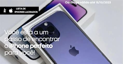 Catálogo iPhones lacrados e seminovos