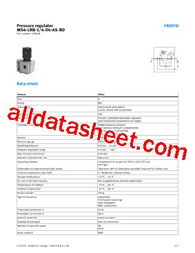 Ms Lrb D As Bd Datasheet Pdf Festo Corporation